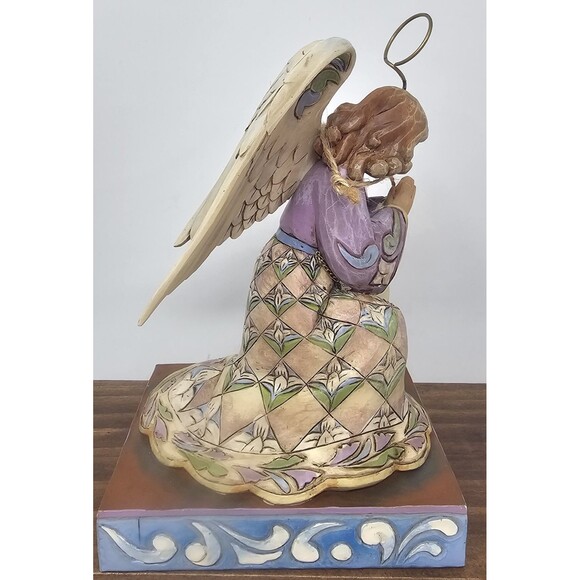 Jim Shore Heartwood Creek Hand Painted He’s Always listening Praying Angel 7.5" - Picture 4 of 13